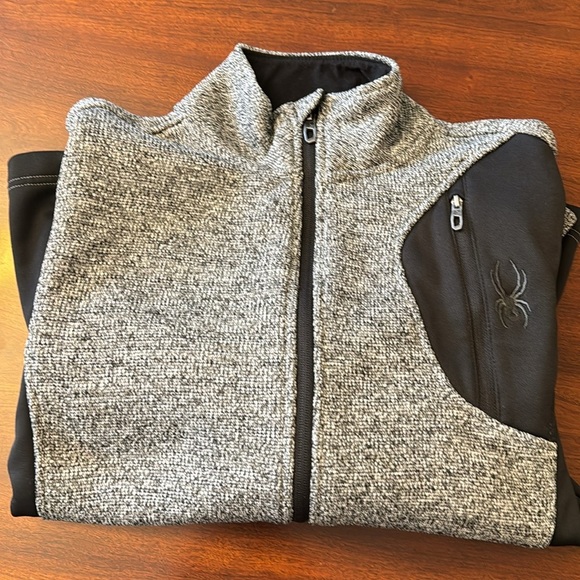 SPYDER Black & White Zip Up Jacket - Picture 13 of 14